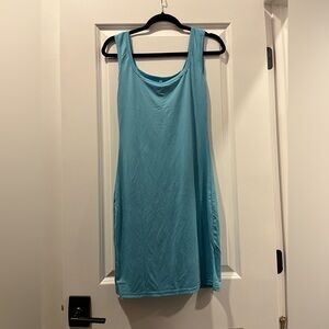 Simple blue slip dress or coverup